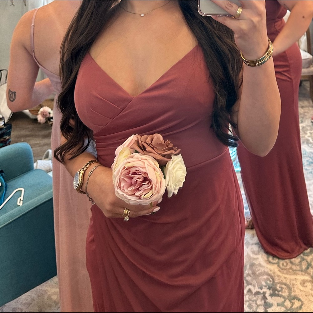 “Desert rose” bridesmaid dress